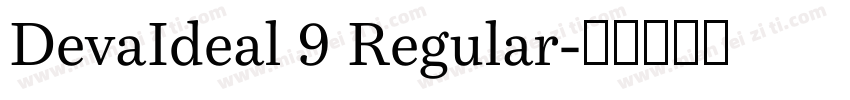 DevaIdeal 9 Regular字体转换